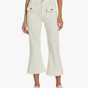 Lola Jeans Alice IVRY High Rise Flare Jeans Ivory Casual Denim 38x25 Preppy Boho